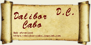 Dalibor Cabo vizit kartica